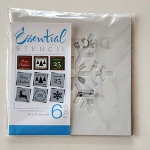 6x6 Essential Reusable Stencils Holiday Set Of 6
